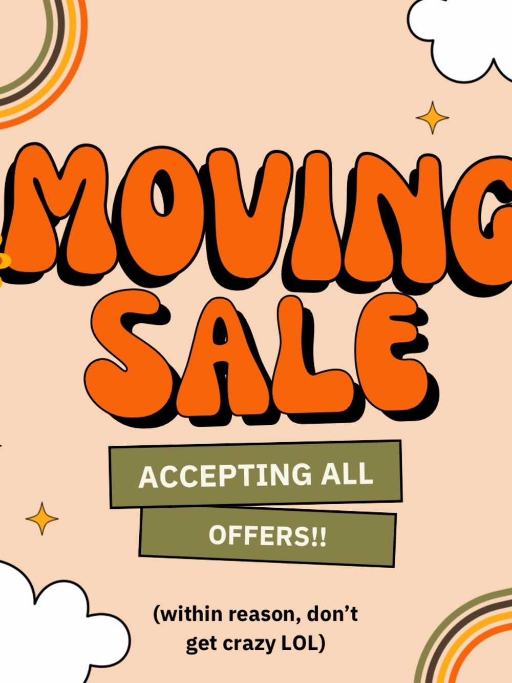 MOVING SALE! 🚨🛒